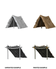 WizKids Deep Cuts Unpainted Miniatures Tent & Lean-To