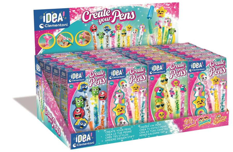 Clementoni Small Pen Lab Display Unit 24 Pieces - Tropical Fantasy Monster