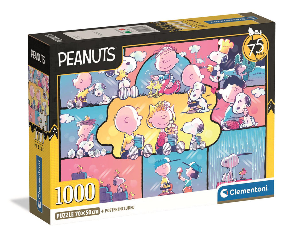 PREORDER Clementoni Puzzle Peanuts 2 75 Years Poster Included 1000 Pieces