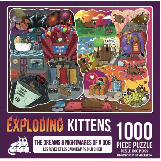 Exploding Kittens Puzzle The Dreams & Nightmares of a Dog 1000 pieces