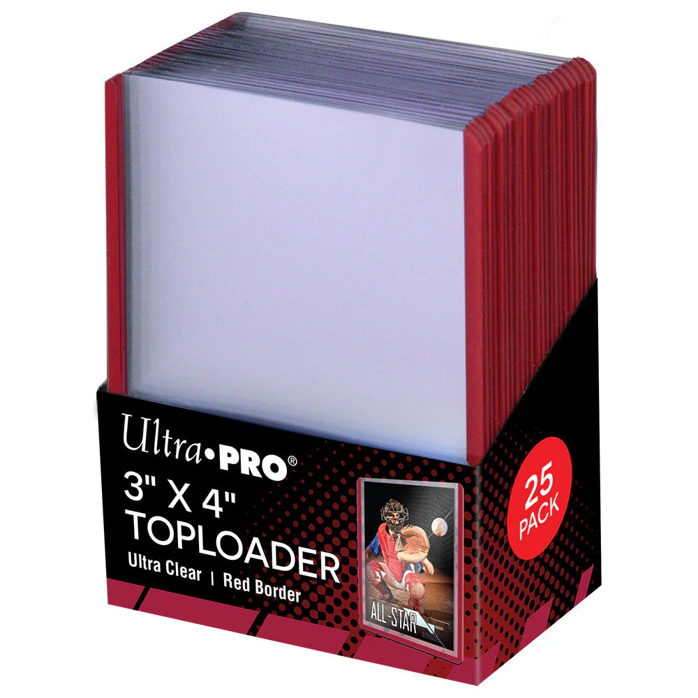 Ultra Pro: 3 X 4 Red Border Toploader 25ct