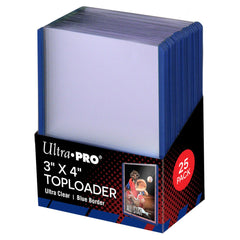 Ultra Pro: 3 X 4 Blue Border Toploader 25ct