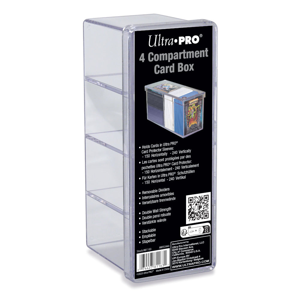 Ultra Pro: 4-Compartment Clear Card Box