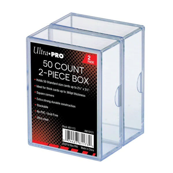 Ultra Pro: 2-Piece 50 Count Clear Card Storage Box - 2 Pack