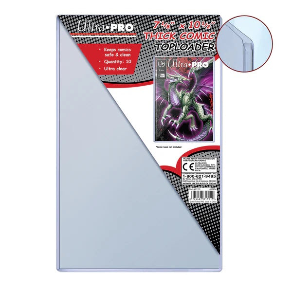 PREORDER Ultra Pro: 7-1/8" X 10-1/2" Thick Comic Toploader 10ct