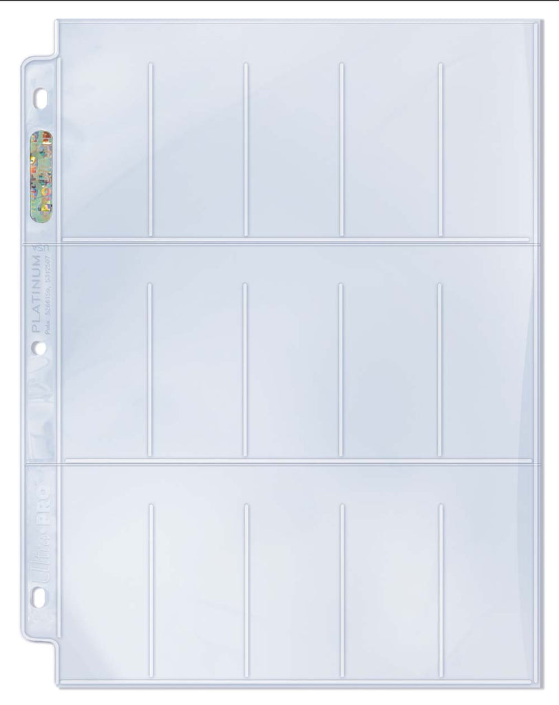 PREORDER Ultra Pro: 15-Pocket Platinum Page for Tobacco Cards