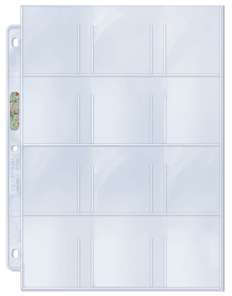 PREORDER Ultra Pro: 12-Pocket Platinum Page with 2-1/4 X 2-1/2 Pockets