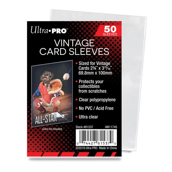 Ultra Pro: 2-3/4 X 3-15/16 Vintage Card Sleeves
