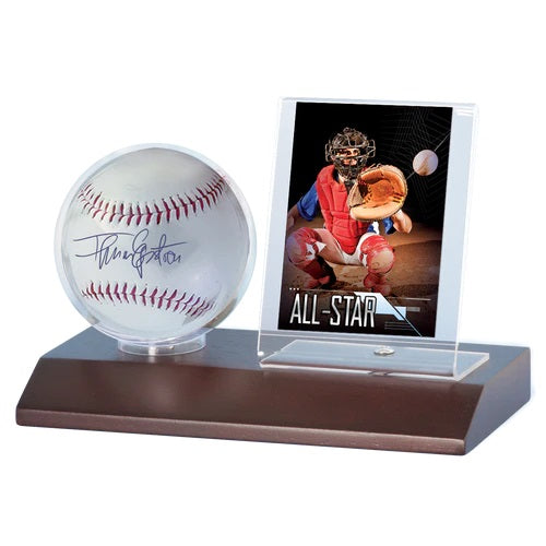 PREORDER Ultra Pro: Baseball & Card Dark Wood Holder