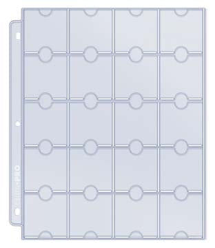 Ultra Pro: 20-Pocket Platinum Page for Coins and Tokens