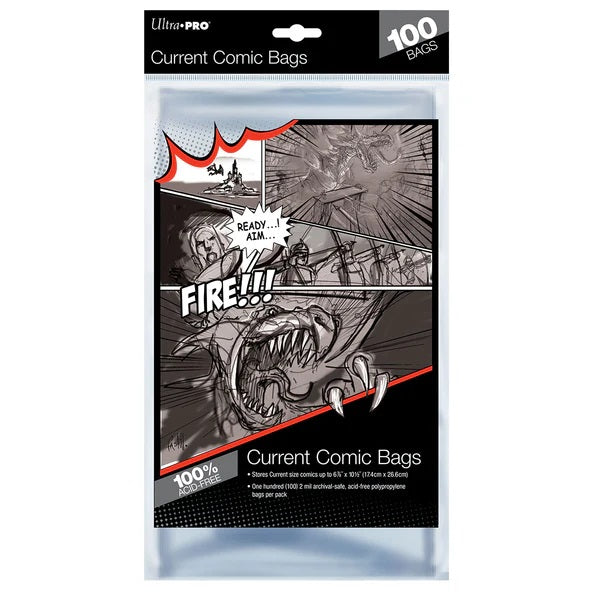 Ultra Pro: Current Size 6-7/8 X 10-1/2 Comic Bags