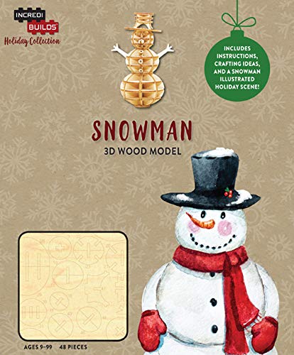 Incredibuilds Snowman 3D Wood Model (Holiday Collection)