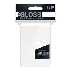 Ultra Pro: PRO-Gloss 50ct Standard Deck Protector sleeves: White