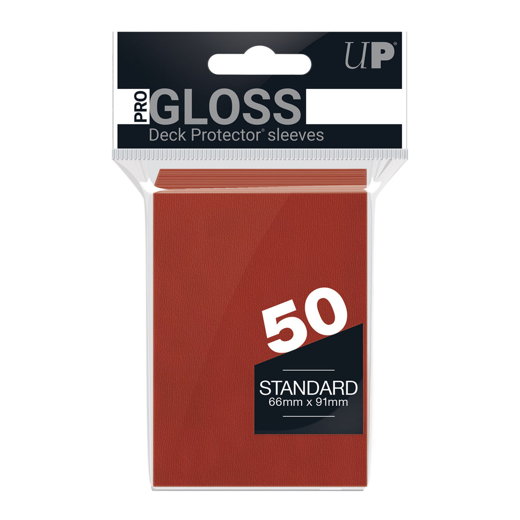 Ultra Pro: PRO-Gloss 50ct Standard Deck Protector sleeves: Red