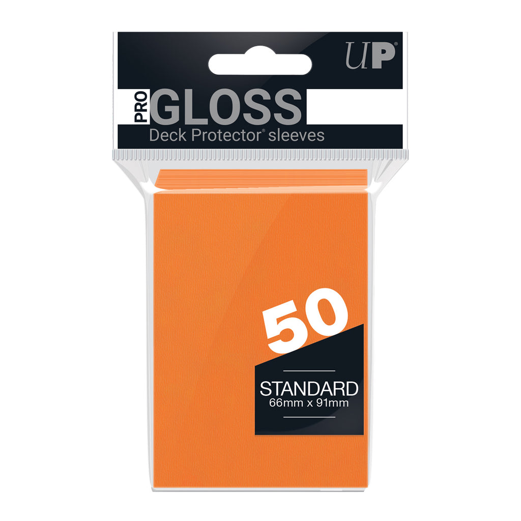 Ultra Pro: PRO-Gloss 50ct Standard Deck Protector sleeves: Orange