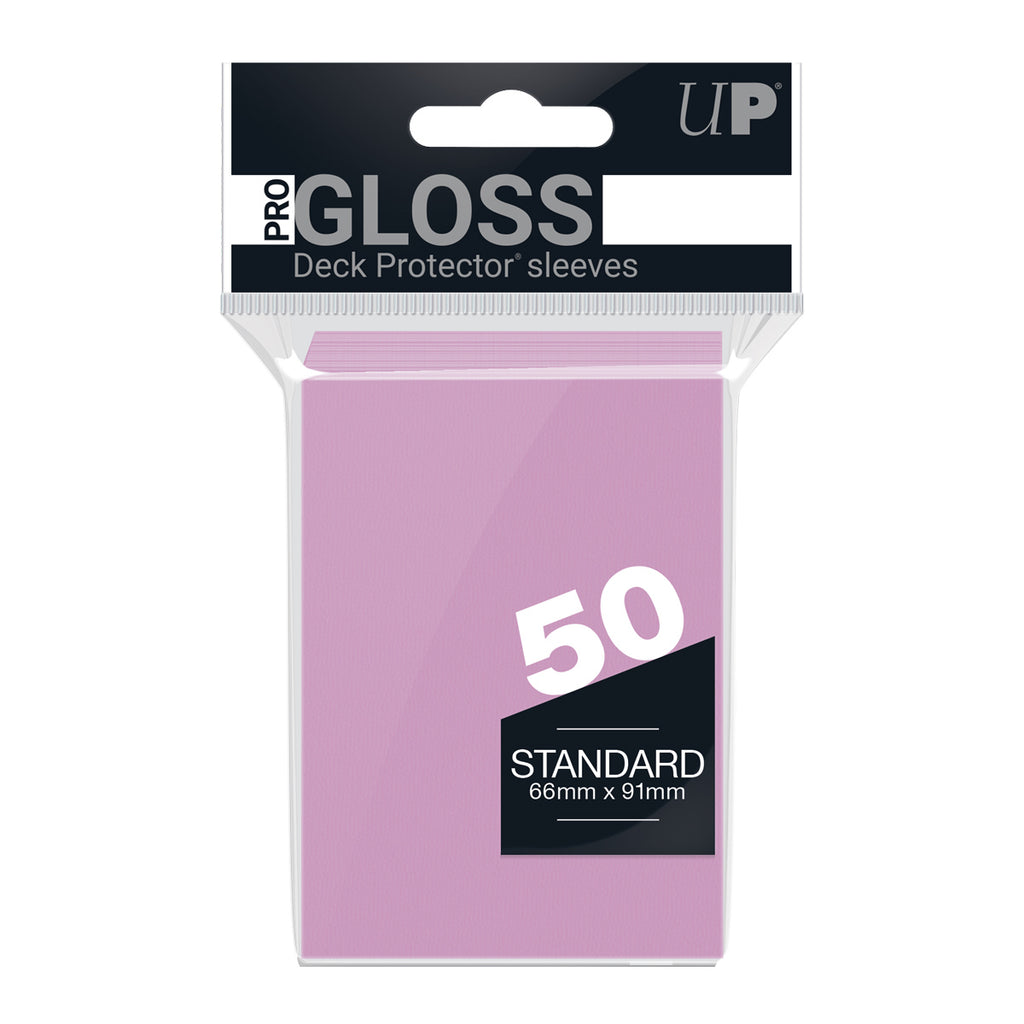 Ultra Pro: PRO-Gloss 50ct Standard Deck Protector sleeves: Pink