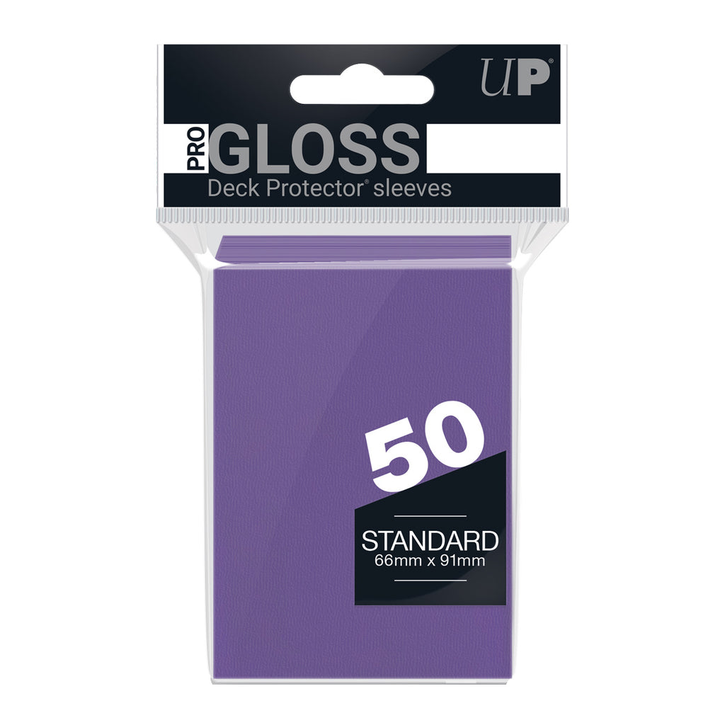 Ultra Pro: PRO-Gloss 50ct Standard Deck Protector sleeves: Purple