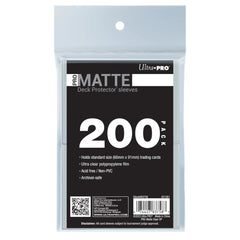 Ultra Pro: UP83758 PRO-Matte Standard Deck Protector Sleeves 200ct Bundle - Clear