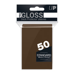 Ultra Pro: PRO-Gloss 50ct Standard Deck Protector sleeves: Brown