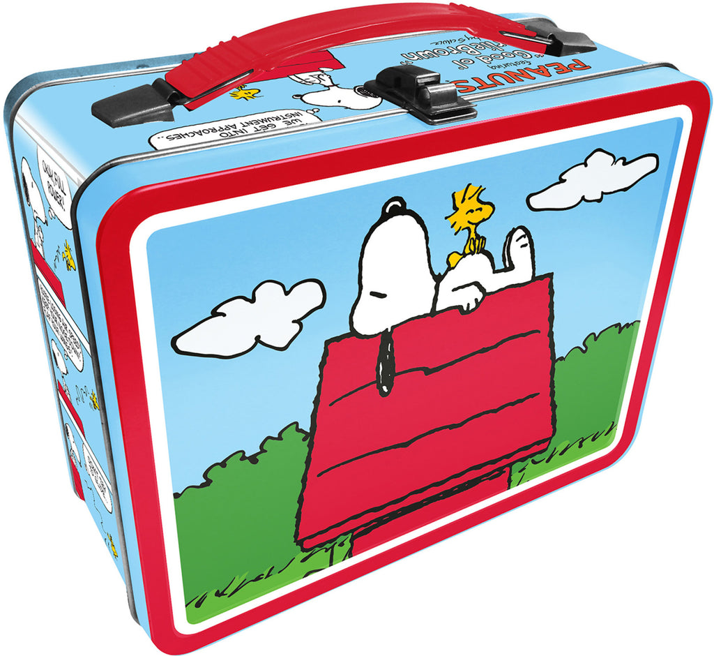 PREORDER Tin Carry All Fun Lunch Box Peanuts Snoopy