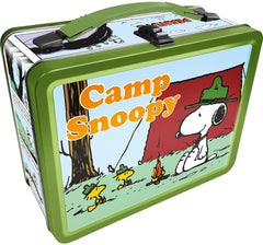 Tin Carry All Fun Lunch Box Peanuts Camp Snoopy