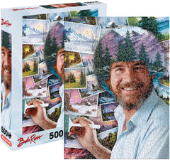 PREORDER Aquarius Puzzle Bob Ross Afro Puzzle 500 pieces