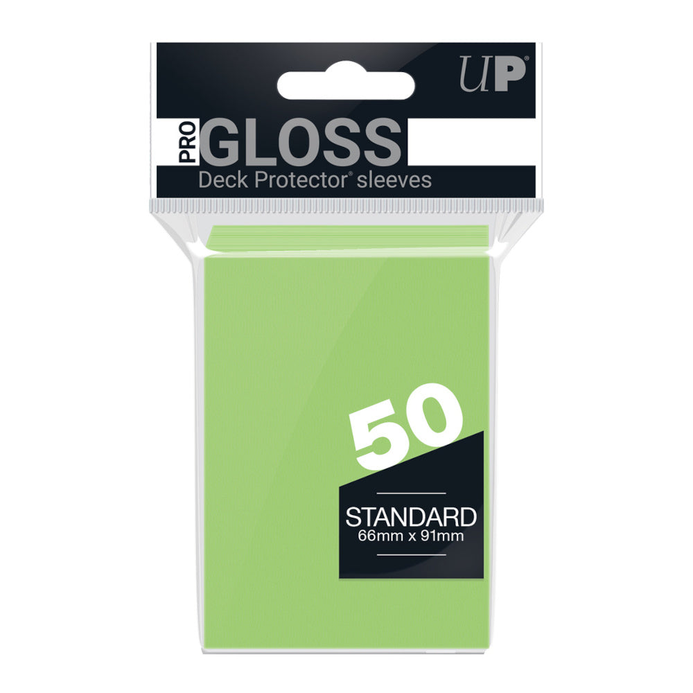 Ultra Pro: PRO-Gloss 50ct Standard Deck Protector sleeves: Lime Green