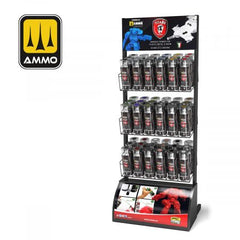 PREORDER Ammo by MIG - Titans Hobby - Ammo 400ml Aerosol Spray Half Stand Display (Stand with Stock)