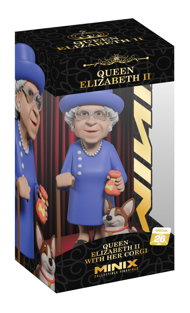 PREORDER MINIX Queen Elizabeth II with Corgi 26
