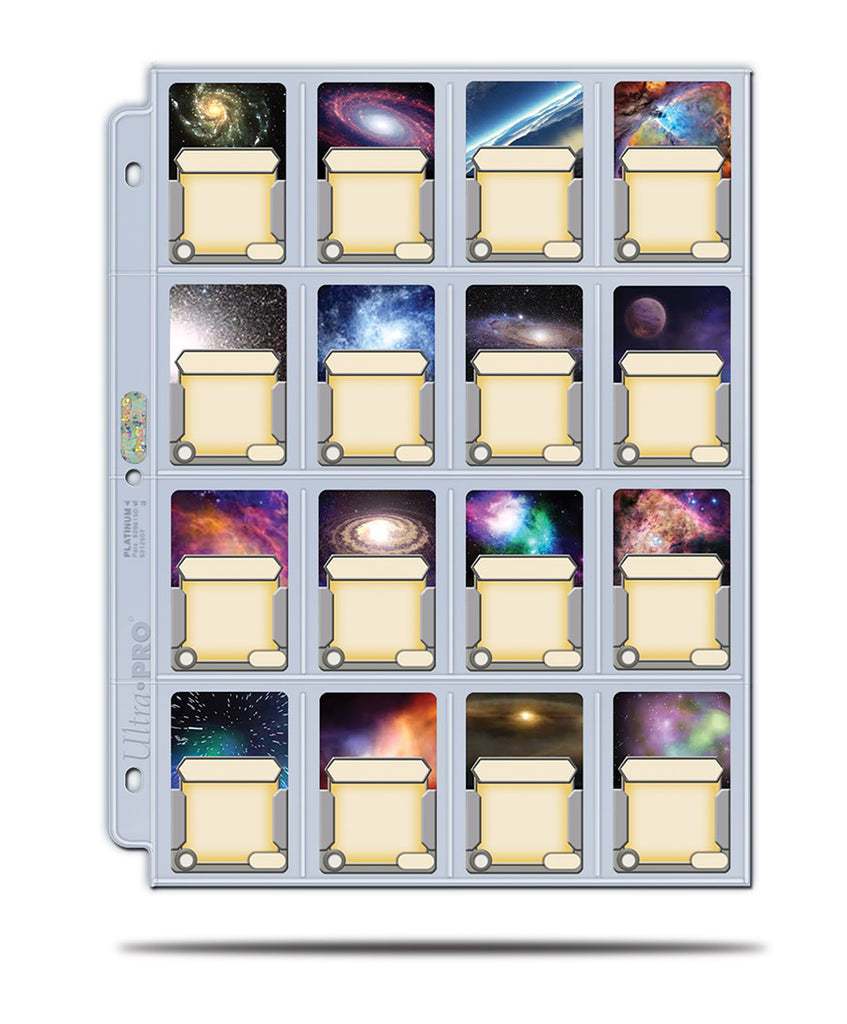 Ultra Pro: UP84781 16-Pocket Platinum Page with 41 mm x 63 mm Pocket