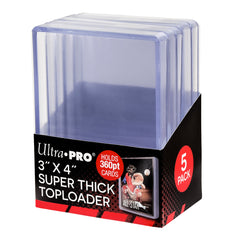 Ultra Pro: 3 x 4 Super Thick 360PT Toploader 5ct