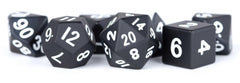 MDG Metal Polyhedral Dice Set - Black