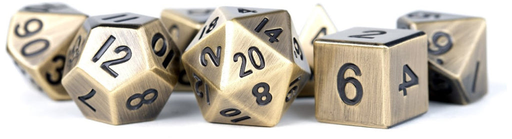 MDG Metal Dice Set - Antique Gold