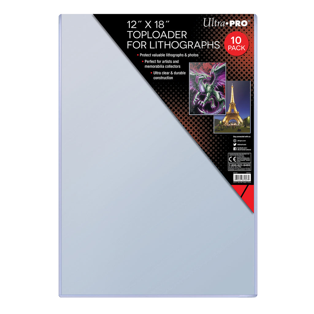 Ultra Pro: 12 x 18 Toploader for Lithographs 10ct