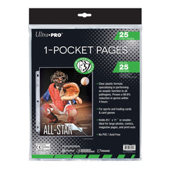 Ultra Pro: UP85695 1-Pocket Antimicrobial Page with 8-1/2 X 11 Pocket (25 ct retail pack)