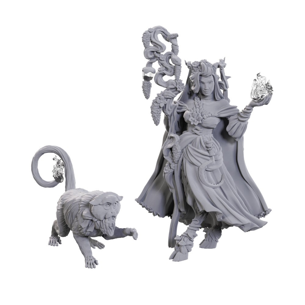 PREORDER Critical Role Unpainted Miniatures: Fearne Calloway & Mister