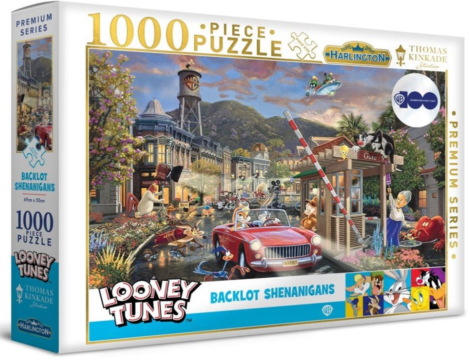 Harlington Thomas Kinkade PQ WB Looney Tunes Backlot Shenanigans 1000 pieces Puzzle