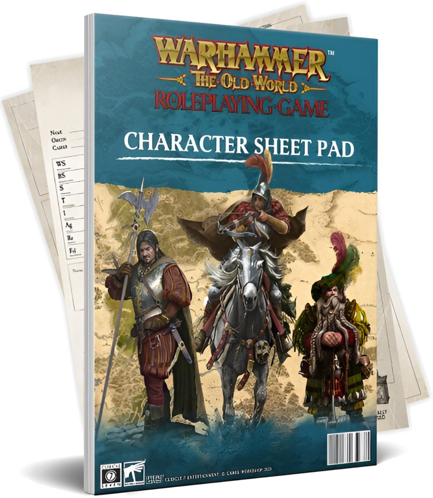 PREORDER Warhammer The Old World Roleplaying Game - Character Sheet Pad