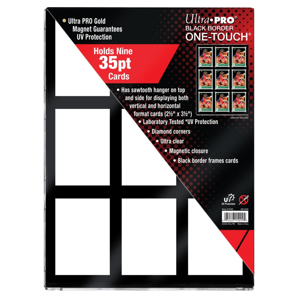 Ultra Pro: 35PT 9-Card Black Border UV ONE-TOUCH Magnetic Holder