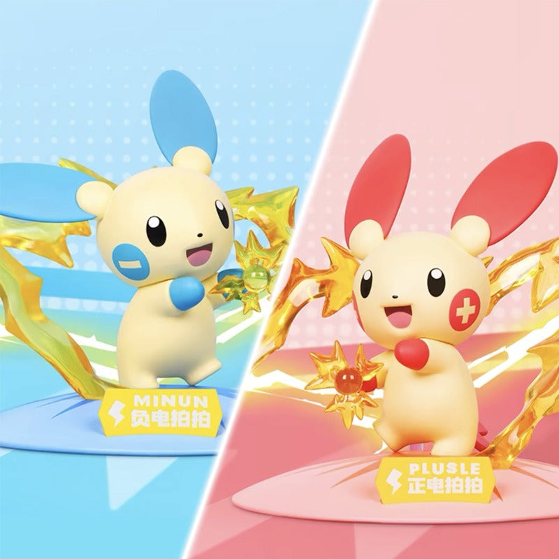 FUNISM Pokemon Plusle and Minun Figurine Set Licensed Pokemon Product