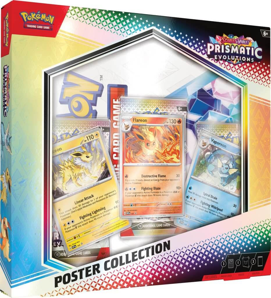 POKEMON TCG Scarlet & Violet 8.5 Prismatic Evolutions Poster Collection