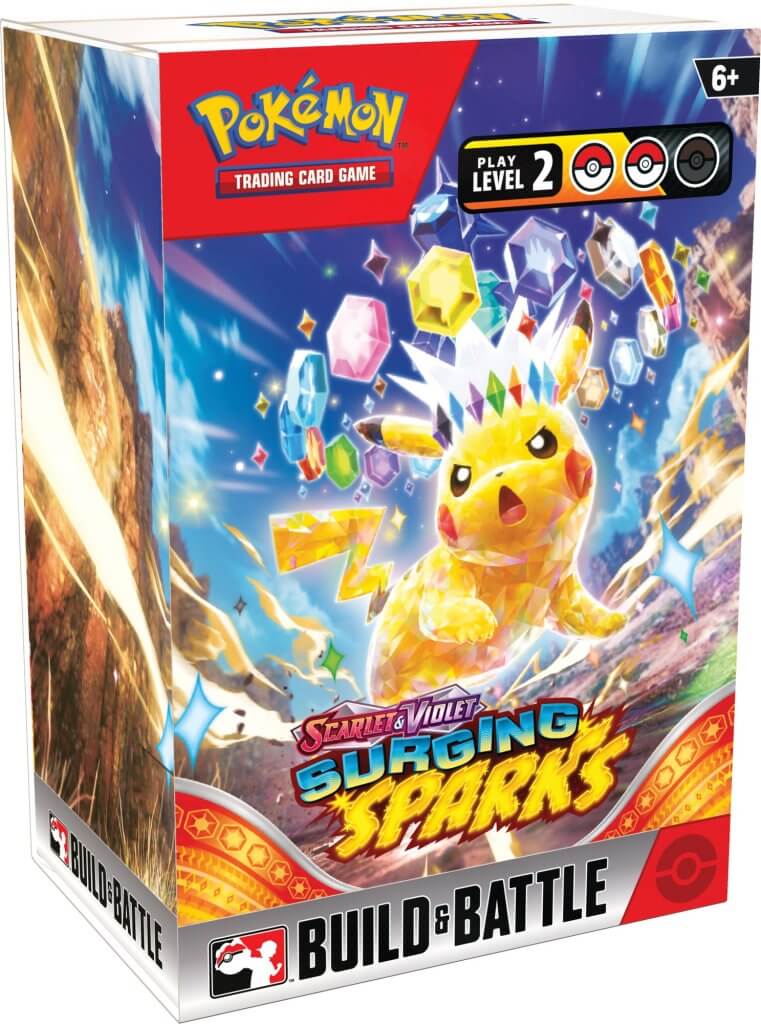 PREORDER POKEMON TCG Scarlet & Violet 8 Surging Sparks Build & Battle Box