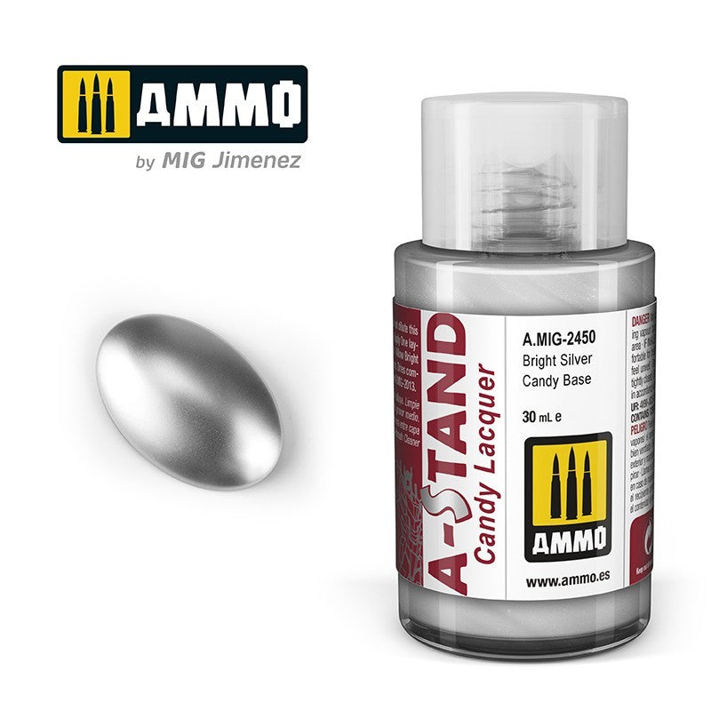 PREORDER Ammo by MIG - A-Stand - Bright Silver Candy Base 30ml