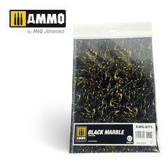 PREORDER Ammo by MIG -  Dioramas - Marble - Black Marble - Sheet of Marble 2pc