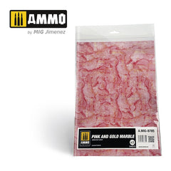 PREORDER Ammo by MIG -  Dioramas - Marble - Pink and Gold Marble - Sheets of Marble 2pc