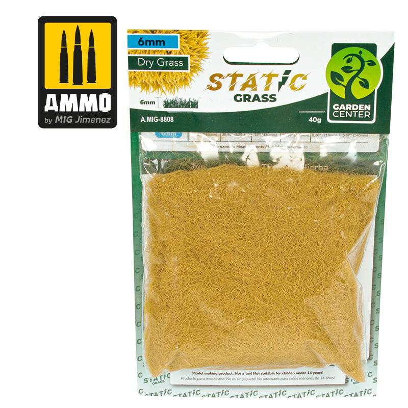 Ammo by MIG -  Dioramas - Static Grass - Dry Grass  6mm