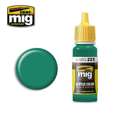 PREORDER Ammo by MIG - Acrylic Color - Interior Turquoise Green 17ml