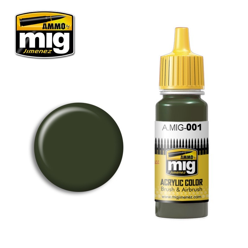 PREORDER Ammo by MIG - Acrylic Color - Ral 6003 Olivgr������n Opt. 1