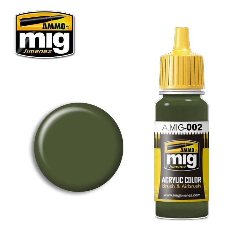 PREORDER Ammo by MIG - Acrylic Color - Ral 6003 Olivgr������n Opt. 2