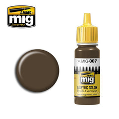 PREORDER Ammo by MIG - Acrylic Color - Ral 7017 Dunkelbraun 17ml